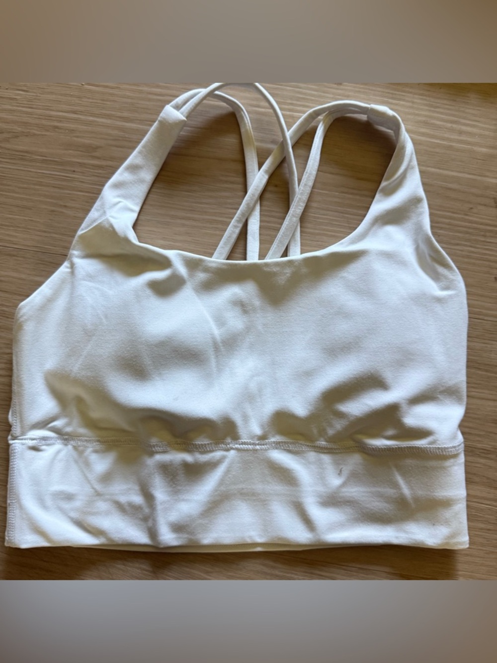 Power-Up Long Line Strappy Sports Bra
Sz S Classic White